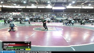 132 lbs Cons. Round 4 - Taylor Musser, Lewiston vs Kyra Defino, Juab