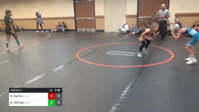 60 lbs Rr Rnd 2 - Saylor Harris, Misfits Girls Wrestling vs Abby Hillman, OMP Girls