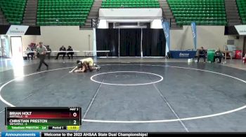 222 lbs Finals (2 Team) - Brian Holt, Hartselle vs CHRISTIAN PRESTON, Wetumpka