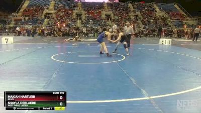 120 lbs Quarterfinal - Makiah Hartleib, Beach vs Shayla DeBlaere, West Fargo United