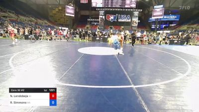 220 lbs Cons 32 #2 - Nehemiah Lendobeja, Wisconsin vs Riley Simmons, Washington