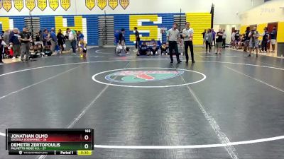 165 lbs Quarterfinals (8 Team) - Anderson Heap, Osceola (Kissimmee) vs Angelo Perera, Palmetto Ridge H.S.