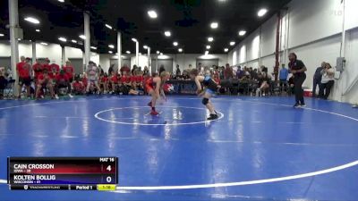 92 lbs Quarterfinals (8 Team) - Cain Crosson, Iowa vs Kolten Bollig, Wisconsin