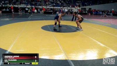 6A-145 lbs Champ. Round 2 - Kai Tsugawa, Grant vs Andrew Likens, North Medford