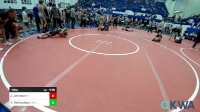 70 lbs Semifinal - Jake Johnson, Pauls Valley Panther Pinners vs Van Richardson, El Reno Wrestling Club