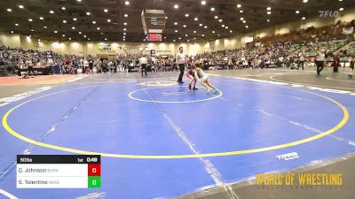 60 lbs Consi Of 8 #2 - Quinn Johnson, Burns Oregon vs Sadie Tolentino, Nakamura Wrestling