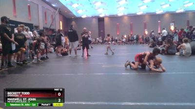 58 lbs Semis & 1st Wrestleback (8 Team) - Maxwell St. John, MO Outlaws Black vs Beckett Todd, Operators