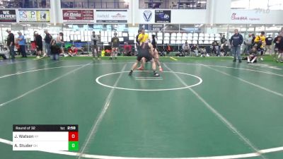 E-160 lbs Round Of 32 - John Watson, NY vs Anthony Studer, OH