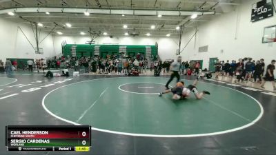 157 lbs Semifinal - Sergio Cardenas, Worland vs Cael Henderson, Cheyenne South