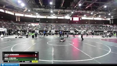 170 lbs Cons. Round 1 - Ben Coburn, Baker/Powder Valley vs Jack Sorensen, Boise