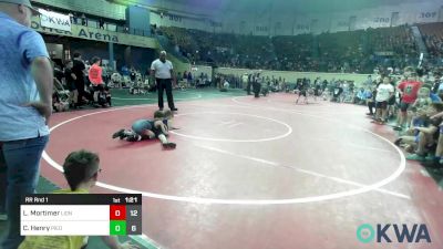 55 lbs Rr Rnd 1 - Lawson Mortimer, Lions Wrestling Academy vs Cannon Henry, Piedmont