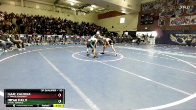 120 lbs Quarterfinal - Micah Mailo, Grand Terrace vs Isaac Caldera, Eleanor Roosevelt