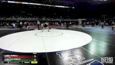 160 lbs Quarterfinal - Christian Pebley, Ponderosa vs Larry Borelli, Los Banos