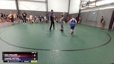 98 lbs Round 2 - Tahj Holland, Peninsula Wrestling Club vs Chance Mattox, Ascend Wrestling Academy