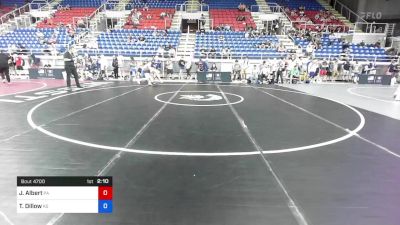 145 lbs Cons 16 #1 - Jackson Albert, Pennsylvania vs Trey Dillow, Kansas