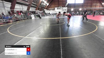 170 kg Rr Rnd 1 - Christopher Crawford, Wyoming Seminary vs Bekbol Izabekov, Kyrgyz