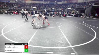 128 lbs Quarterfinal - Quinn McDermott, Crusader Wrestling Club vs Wesley Davies, Choctaw