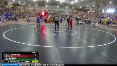 120 lbs Quarterfinals (8 Team) - Zac Bosken, Cleveland vs Cruz Rodriguez, Rossview