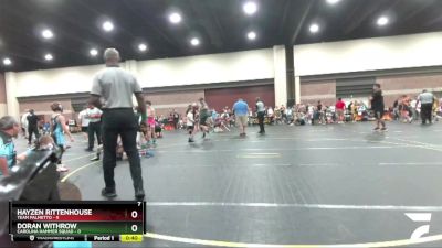 53 lbs Semis (4 Team) - Doran Withrow, Carolina Hammer Squad vs Hayzen Rittenhouse, Team Palmetto