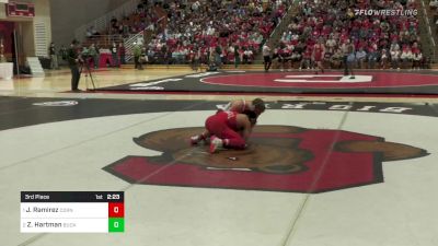 165 lbs 3rd Place - Julian Ramirez, Cornell vs Zach Hartman, Bucknell