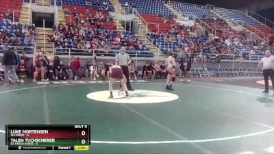 106 lbs Placement Matches (8 Team) - Luke Mortensen, W4-Minot vs Talen Tuchscherer, E2-Fargo Davies