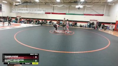 136 lbs Round 2 - Teagen Popke, Touch Of Gold Wrestling Club vs Garrett Brazelton, Powell Wrestling Club