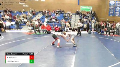 120 lbs Cons. Round 3 - Braxton Hancey, Fremont Wrestling Club vs Kelby Wright, Bear River Junior High