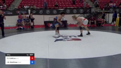 92 kg Cons 8 #1 - David Calkins, Delta Wrestling Club vs Max Matthias, Askren Wrestling Academy