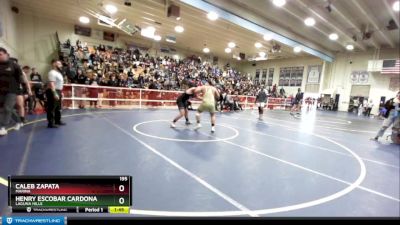 195 lbs Champ. Round 1 - Henry Escobar Cardona, Laguna Hills vs Caleb Zapata, Marina