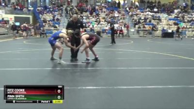 150 lbs Champ. Round 2 - Finn Smith, Loyola-Blakefield vs Fitz Cooke, Boys` Latin School