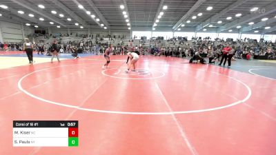 120 lbs Consi Of 16 #1 - Mia Kiser, NC vs Sara Pauls, NY