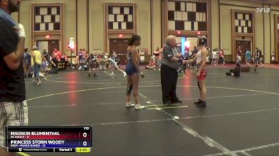 110 lbs Round 2 (10 Team) - Madison Blumenthal, NJ Select vs Princess Storm Woody, MGW- Mango Bango