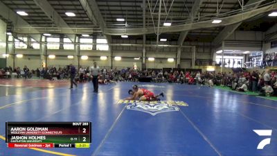 157 lbs Cons. Semi - Jashon Holmes, Castleton University vs Aaron Goldman, Wesleyan University (Connecticut)