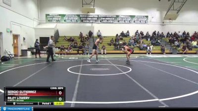 174 lbs Cons. Semi - Sergio Gutierrez, Santa Ana College vs Riley Lowery, Cuesta College