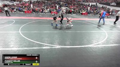 76 lbs Champ. Round 2 - Jaxon Lemke, Askren Wrestling Academy vs Forrest Keller, Random Lake