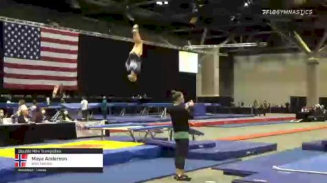 Maya Anderson - Double Mini Trampoline, Miss Maria's - 2021 USA Gymnastics Championships