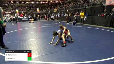 67 lbs Round Of 32 - Steven Barker, Bensalem vs Talan Pabis, North Allegheny