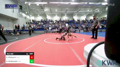 70 lbs 3rd Place - Kadan Mclaurin, Tulsa North Mabee Stampede vs Brady McDonald, R.A.W.