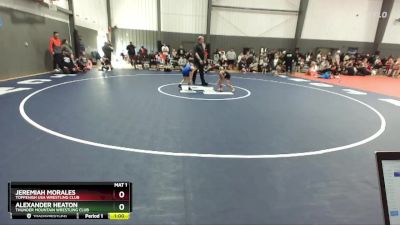 49 lbs Quarterfinal - Jeremiah Morales, Toppenish USA Wrestling Club vs Alexander Heaton, Thunder Mountain Wrestling Club