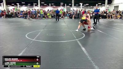 160 lbs Round 3 (8 Team) - Luke Ward, Terps Xpress vs Nolen Baker, Terps East Coast Elite