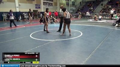 137 lbs Cons. Semi - Isabella Perez, Palm Desert vs Lizbeth Abarca, Chaffey