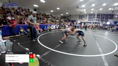 83-90 lbs Rr Rnd 2 - Greysen Parnell, Harrah Little League Wrestling vs Kross Iwersen, Division Bell Wrestling