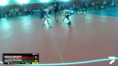 157 lbs Round 1 (16 Team) - Nicolas Erickson, Cambridge-Isanti White vs Hunter Gruchow, WCAABE