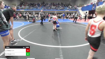 73 lbs Quarterfinal - Jesse Voss, Skiatook Youth Wrestling vs Greyson Dixon, Pryor Tigers