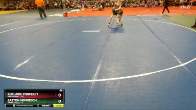 88 lbs Quarterfinals (8 Team) - Adelaide Poncelet, Pine Island vs Easton Hemmesch, Paynesville