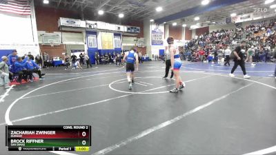 138 lbs Cons. Round 2 - Brock Riffner, San Dimas vs ZACHARIAH ZWINGER, Durham