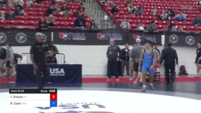 71 kg Cons 16 #2 - Tigran Greyan, St. John Bosco High School Wrestling vs Riley Clark, Pinnacle Wrestling Club