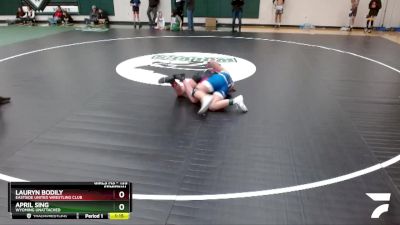 135 lbs Semifinal - Lauryn Bodily, Eastside United Wrestling Club vs April Sing, Wyoming Unattached