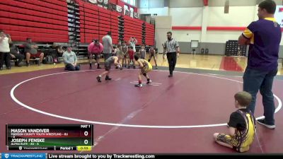 8U - 63 lbs Round 3 (6 Team) - Mason Vandiver, Madison County Youth Wrestling - 8U vs Joseph Fenske, Alpha Elite - 8U