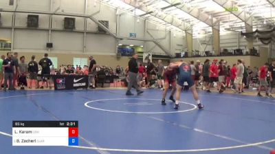 65 kg Consi Of 8 #2 - Luke Karam, Lehigh Valley Wrestling Club vs Brock Zacherl, Clarion RTC